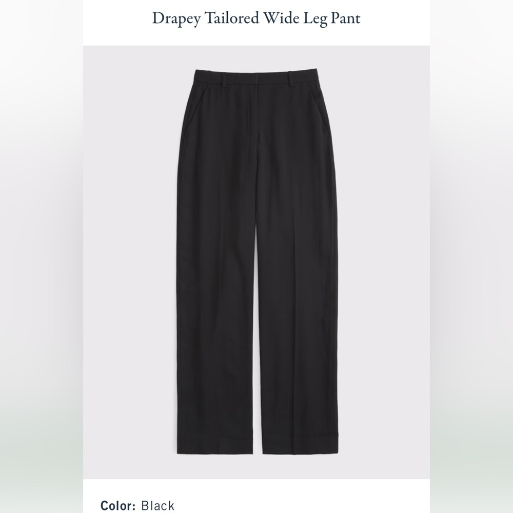 Abercrombie Drapey Tailored Wide Leg Pant